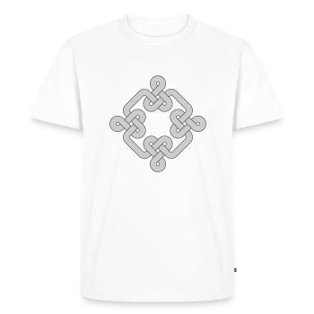 Ornament Celtic knot - Men's Premium Organic T-Shirt - white - Front - Nico (187cm)