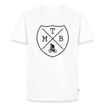 VTT velo velo - T-shirt Premium bio Homme - blanc - Devant - Nico (187cm)