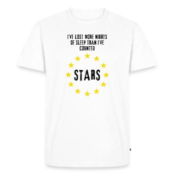 I ́ve Lost More Nights Of Sleep Than... - Men's Premium Organic T-Shirt - white - Front - Nico (187cm)