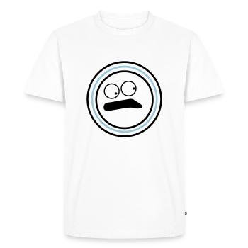 Cute emotional face huh - Men's Premium Organic T-Shirt - white - Front - Nico (187cm)