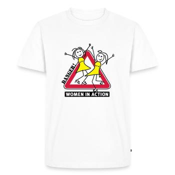 femmes en action - T-shirt Premium bio Homme - blanc - Devant - Nico (187cm)