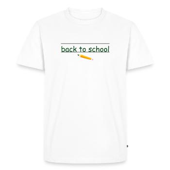École - T-shirt Premium bio Homme - blanc - Devant - Nico (187cm)
