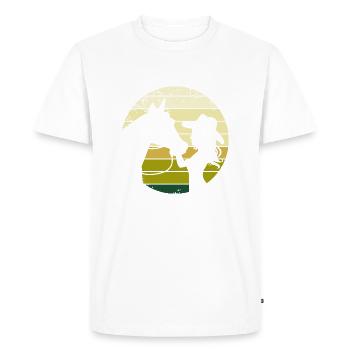 Rider Western équitation Western rider horse - T-shirt Premium bio Homme - blanc - Devant - Nico (187cm)