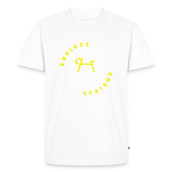 Endless Cycle 2C Changement de couleur - T-shirt Premium bio Homme - blanc - Devant - Nico (187cm)