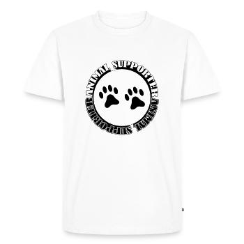 Défenseur des animaux - T-shirt Premium bio Homme - blanc - Devant - Nico (187cm)