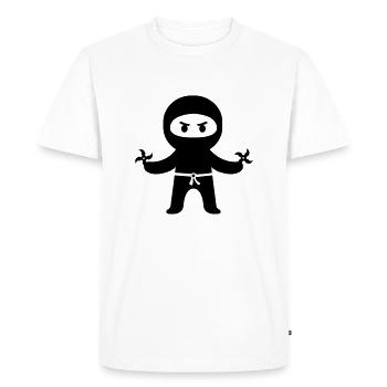 Ninja - T-shirt Premium bio Homme - blanc - Devant - Nico (187cm)