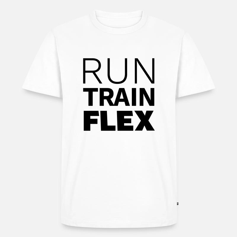 Run Train Flex - Männer Premium Bio T-Shirt - Weiß