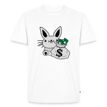 Rich Money Bag Easter Banknotes - Men's Premium Organic T-Shirt - white - Front - Nico (187cm)