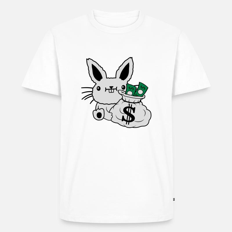 Rich Money Bag Easter Banknotes - Men's Premium Organic T-Shirt - white