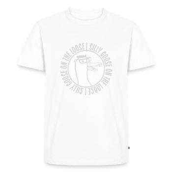 oie en liberté - T-shirt Premium bio Homme - blanc - Devant - Nico (187cm)