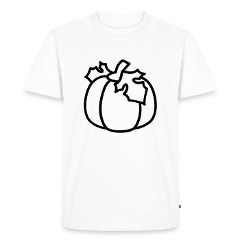 Citrouille 02 - T-shirt Premium bio Homme - blanc - Devant - Nico (187cm)