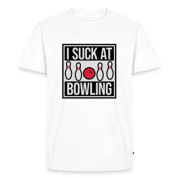 Je suis nul au bowling - T-shirt Premium bio Homme - blanc - Devant - Nico (187cm)