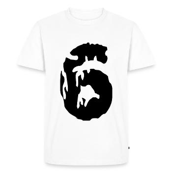 Maillot 6 numéros - T-shirt Premium bio Homme - blanc - Devant - Nico (187cm)