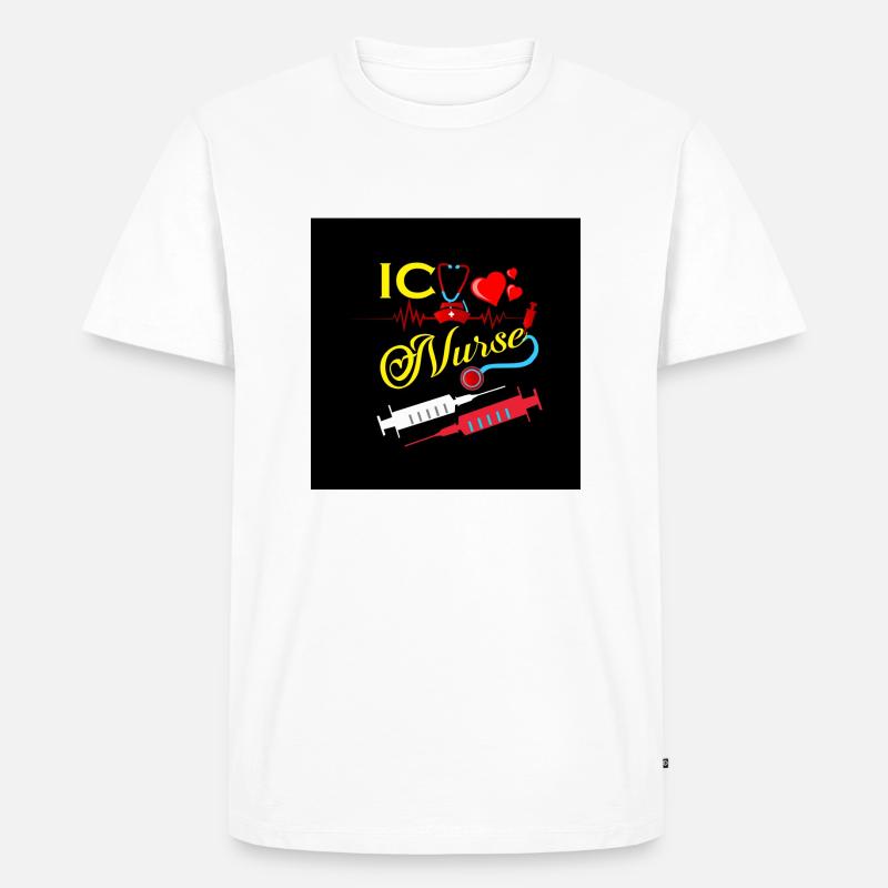 Nurse Injection Design - Männer Premium Bio T-Shirt - Weiß