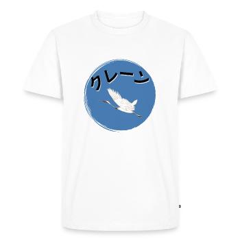 Kranich_Flug - T-shirt Premium bio Homme - blanc - Devant - Nico (187cm)