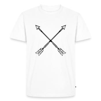 Flèches - T-shirt Premium bio Homme - blanc - Devant - Nico (187cm)
