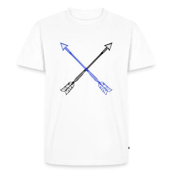 Flèches - T-shirt Premium bio Homme - blanc - Devant - Nico (187cm)