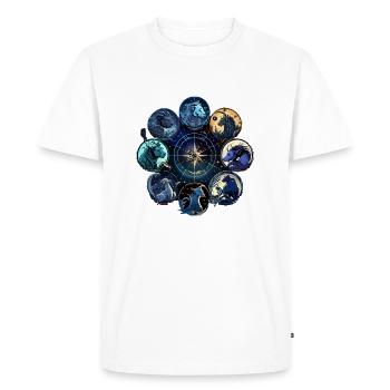 Les signes du zodiaque - T-shirt Premium bio Homme - blanc - Devant - Nico (187cm)