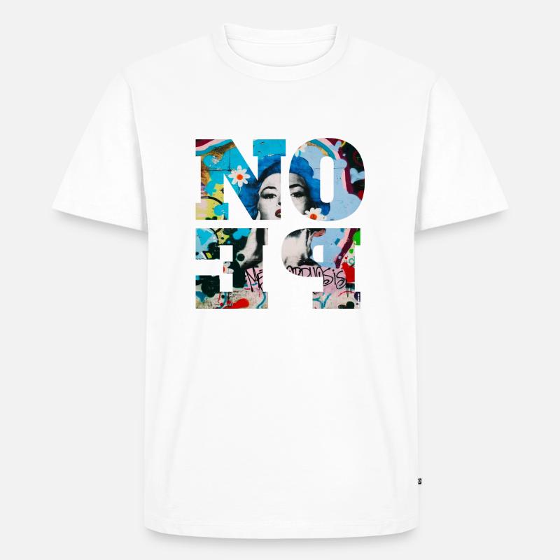 NOPE - sei kein ja-Sager! - Männer Premium Bio T-Shirt - Weiß