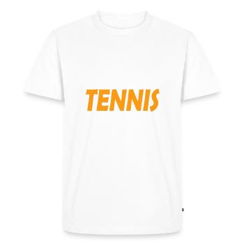 MODE TENNIS ACTIVE CADEAU HUMORISTIQUE HUMOUR - T-shirt Premium bio Homme - blanc - Devant - Nico (187cm)