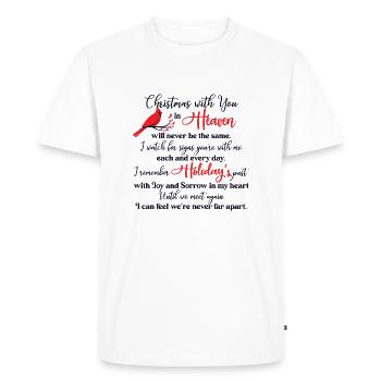Noël avec toi au Ciel Cardinal - T-shirt Premium bio Homme - blanc - Devant - Nico (187cm)