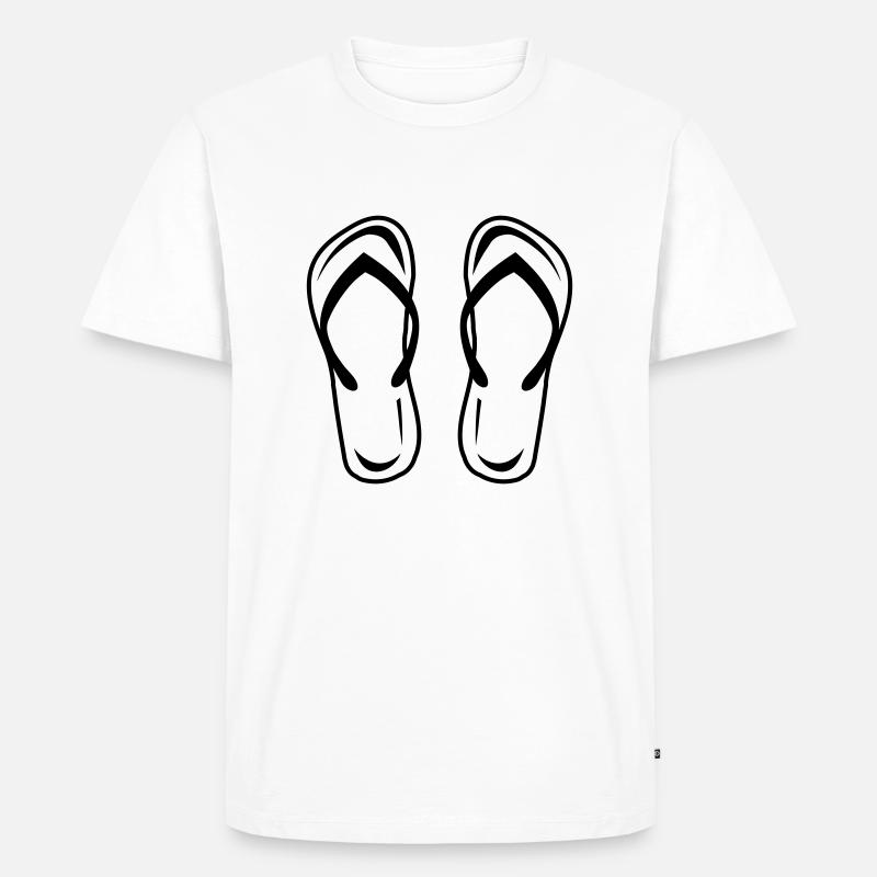 flip flops - Männer Premium Bio T-Shirt - Weiß