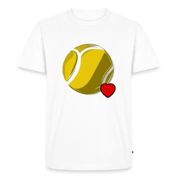 Love Tennis - T-shirt Premium bio Homme - blanc - Devant - Nico (187cm)
