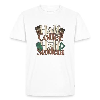 Brewed Student Essence - Men's Premium Organic T-Shirt - white - Front - Nico (187cm)