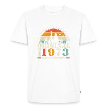 1973: Vintage Legend for the 51st Anniversary - Men's Premium Organic T-Shirt - white - Front - Nico (187cm)