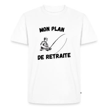 MON PLAN DE RETRAITE - T-shirt Premium bio Homme - blanc - Devant - Nico (187cm)