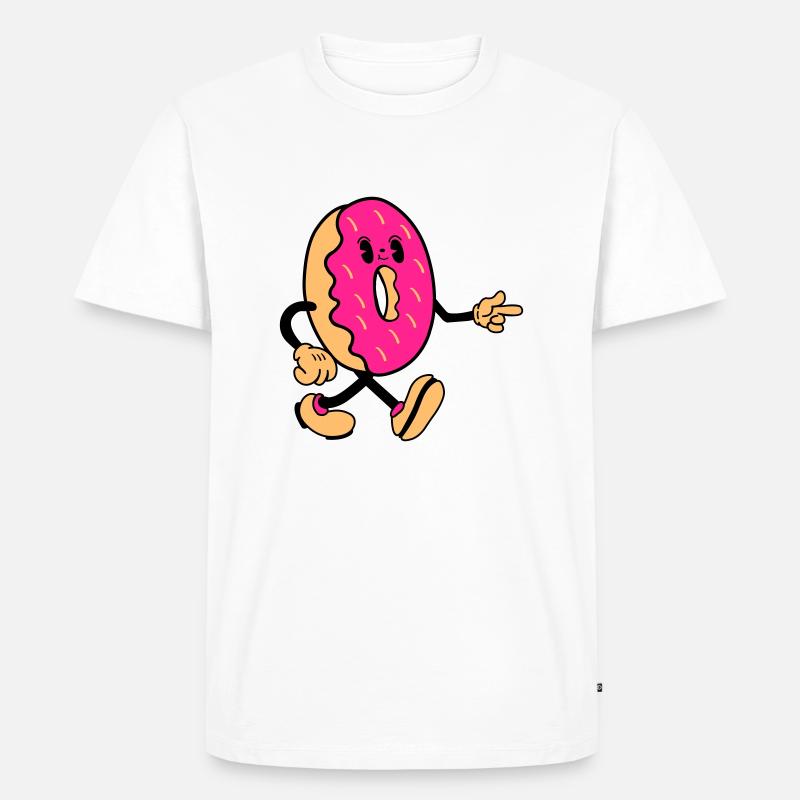 donut comic - Männer Premium Bio T-Shirt - Weiß