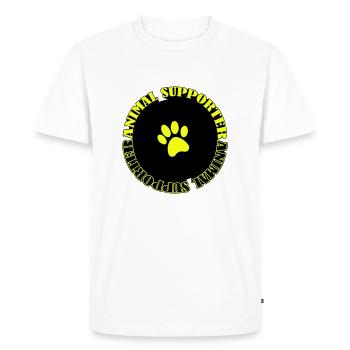 Défenseur des animaux - T-shirt Premium bio Homme - blanc - Devant - Nico (187cm)