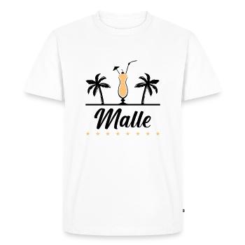 Malle - T-shirt Premium bio Homme - blanc - Devant - Nico (187cm)