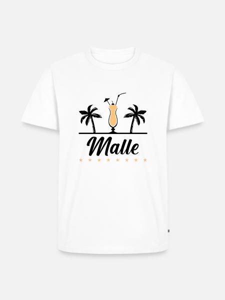 malle - Männer Premium Bio T-Shirt - Weiß