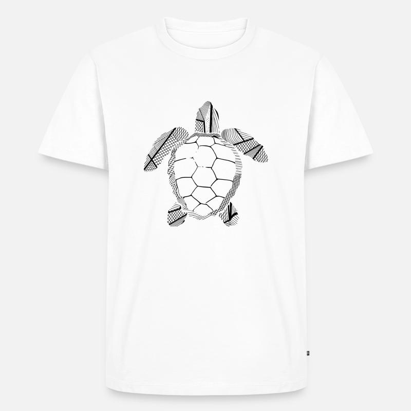 Schwarze Schildkröte - Männer Premium Bio T-Shirt - Weiß