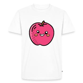 Snack Apple - Men's Premium Organic T-Shirt - white - Front - Nico (187cm)