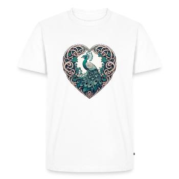 Amant du paon - T-shirt Premium bio Homme - blanc - Devant - Nico (187cm)