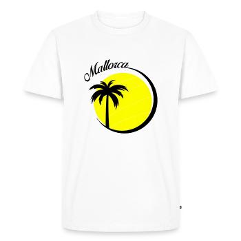 Majorca - Men's Premium Organic T-Shirt - white - Front - Nico (187cm)
