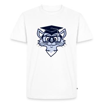 Remise des diplômes universitaires Chat Graduation Réussi - T-shirt Premium bio Homme - blanc - Devant - Nico (187cm)