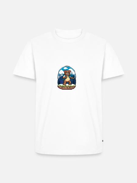 Die Bären-Saga - WANDERUNG - Männer Premium Bio T-Shirt - Weiß