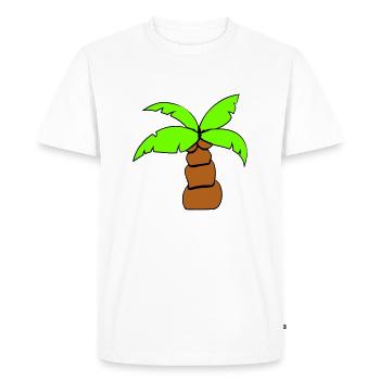 Palme Insel Baum Strand Urlaub Kokosnuss Meer Cool - T-shirt Premium bio Homme - blanc - Devant - Nico (187cm)
