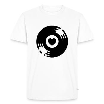 Vinyl Record - Men's Premium Organic T-Shirt - white - Front - Nico (187cm)