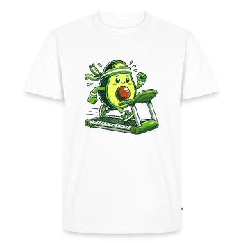 Un avocat sportif - T-shirt Premium bio Homme - blanc - Devant - Nico (187cm)