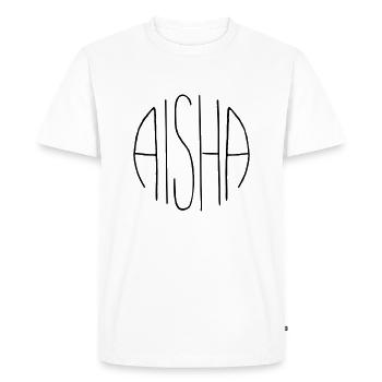 Aisha - T-shirt Premium bio Homme - blanc - Devant - Nico (187cm)