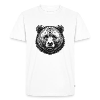 Ours - T-shirt Premium bio Homme - blanc - Devant - Nico (187cm)