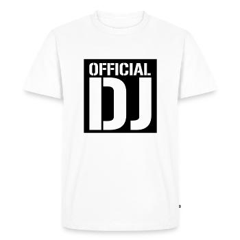 Official DJ - Men's Premium Organic T-Shirt - white - Front - Nico (187cm)