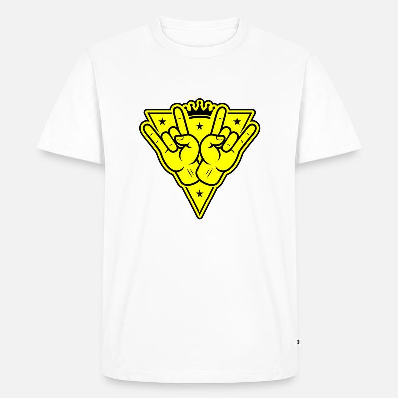 Hand Party Zeichen - Männer Premium Bio T-Shirt - Weiß