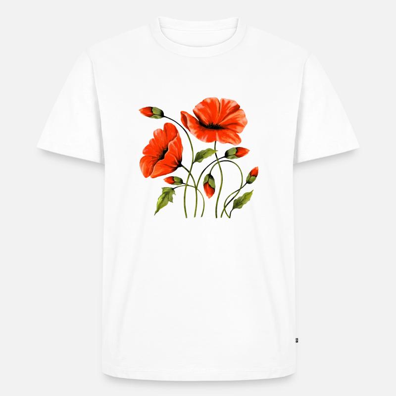 Flowers - Men's Premium Organic T-Shirt - white