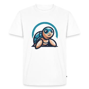 Tortue marine - T-shirt Premium bio Homme - blanc - Devant - Nico (187cm)