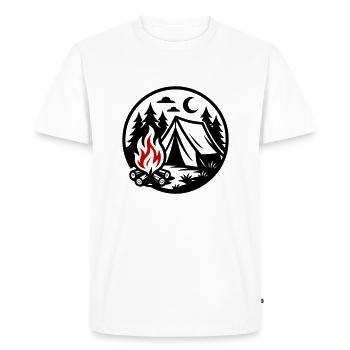 Tente de camping Forest - T-shirt Premium bio Homme - blanc - Devant - Nico (187cm)
